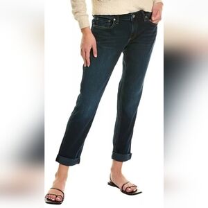 Rag & Bone Women's Dre Low Rise Slim Boyfriend Jeans Bianca Blue Navy Stretch 29